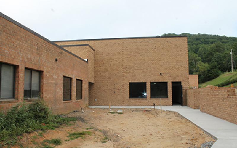 An exterior view of the two-story new STEM classrooms
