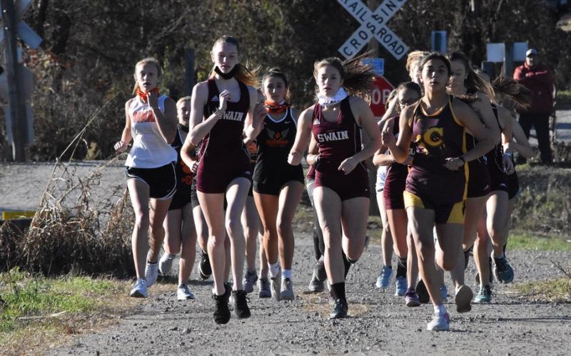Lady Devils Amelia Rogers and Emily Ulaner led the runners in the home meet at Kituwah on Nov. 18. The Lady Devils traveled to Highlands for the next meet on Tuesday (after press time). 
