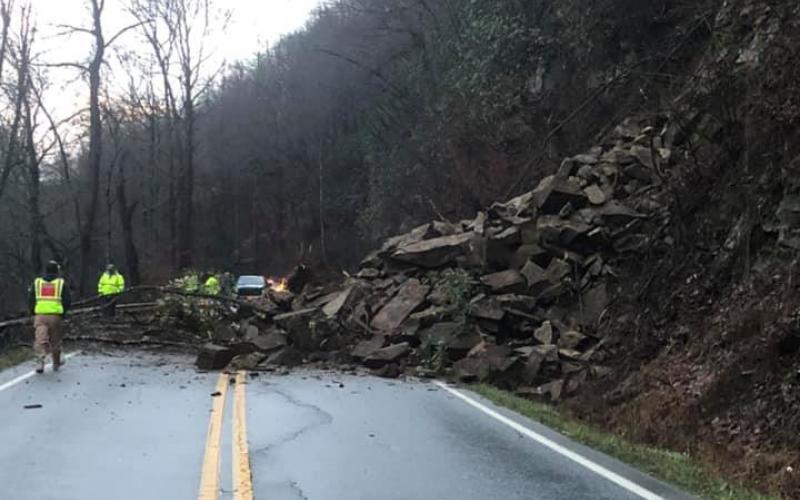 US 74 through the Nantahala Gorge saw more than its fair share of landslides this year
