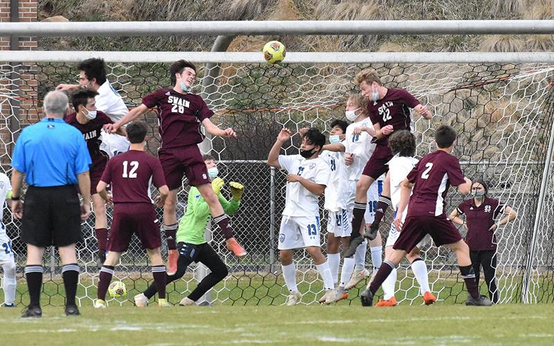 Chase Burrell gets a goal off a header from Zach Cline's corner kick