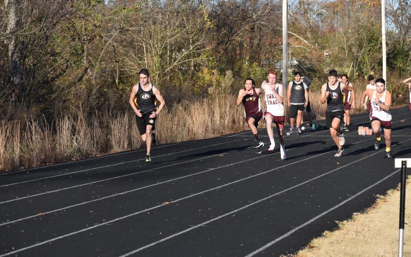 Indoor track competed in their first meet this season at Murphy last Wednesday and both boys and girls won first place against four teams.