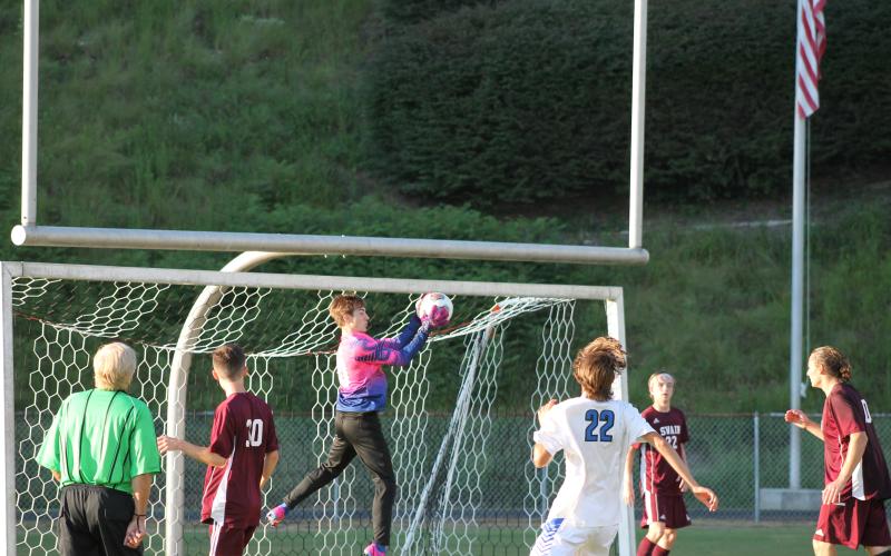 Maroon Devil Cameron Phillips recorded 27 goalkeeper saves in the home game against the Smoky Mountain Mustangs.