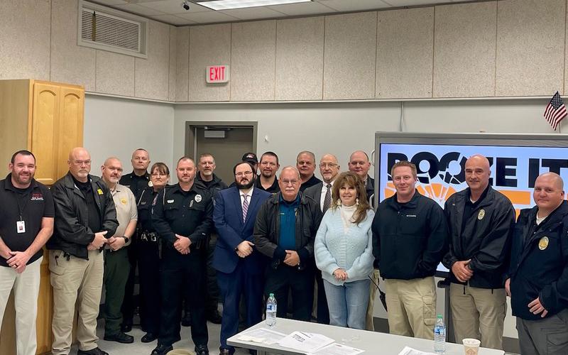 Officers from nine Western North Carolina counties attended a Continuous Alcohol Monitoring (CAM) bracelet training in Swain County last Tuesday. The device is used to detect alcohol from sweat and send the information to the DAs office for DWI offenders. The goal is to discourage impaired driving and help people stay out of jail and get sober.