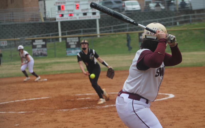 Kandyce Crisp got two hits at Tuesday’s game against Hayesville.