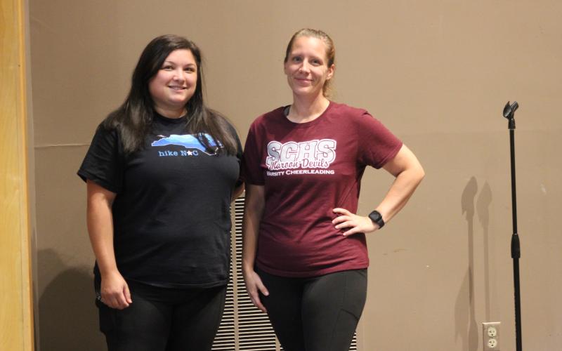 Larry Griffin/SMT New cheerleading coach Ashley West (right) and assistant coach Ashley Walker are ready for the new season this fall.